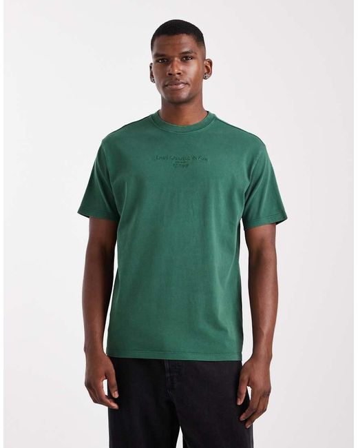 Levi's Green Archive 2 Horse Logo Vintage Oversized T-shirt for men