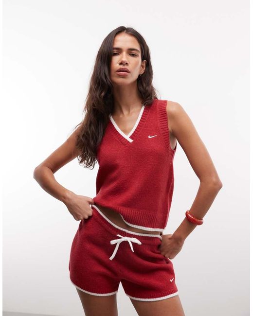 Nike Gebreid Hemdje in het Red