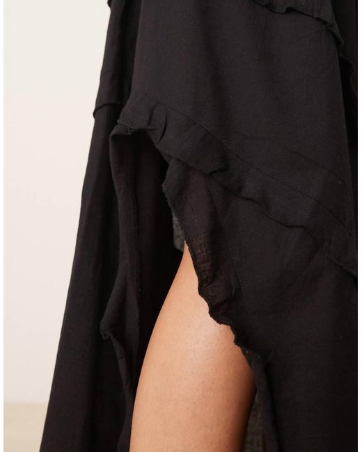 esmé studios White Esmee Exclusive Maxi Beach Skirt With Ruffle Detail