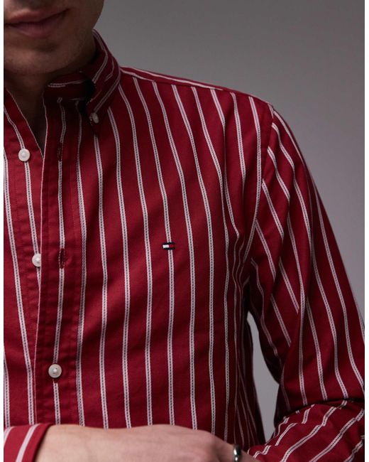 Tommy Hilfiger – oxford-hemd in Red für Herren