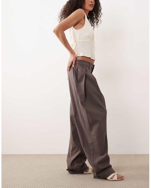 WeWoreWhat Brown Double Belt Trouser