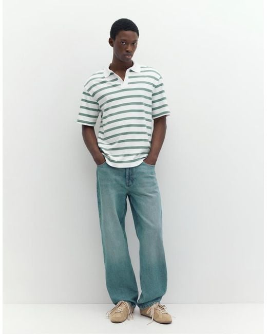 Pull&Bear Multicolor Short Sleeve Interlock Polo Shirt for men