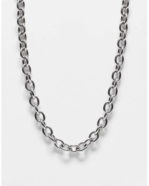 Ed Hardy Metallic T Bar Cunky Cable Chain Necklace