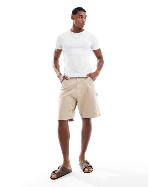 Jack & Jones Losse Timmermans Shorts in het Natural voor heren