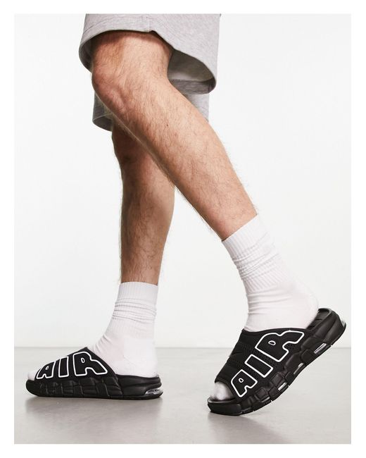 Sandalias negras air more uptempo Nike de hombre de color White