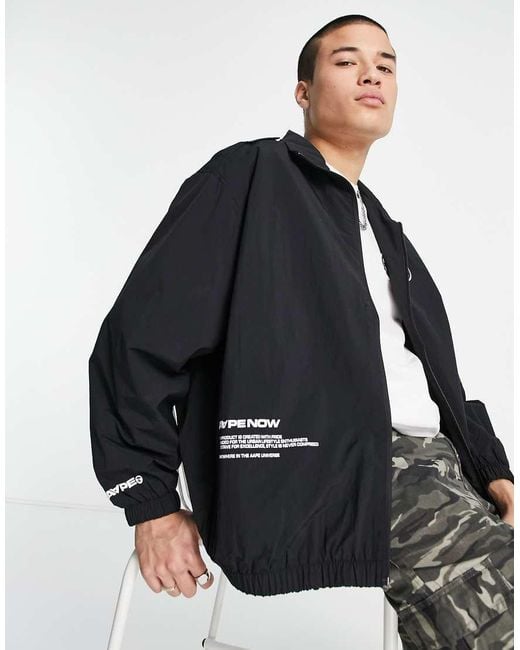 Aape By A Bathing Ape Blue Aape By A Bathing Ape Now Bomber Jacket for men