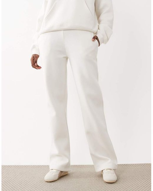 Gina Tricot White Co-Ord Loose Fit Straight Leg Joggers