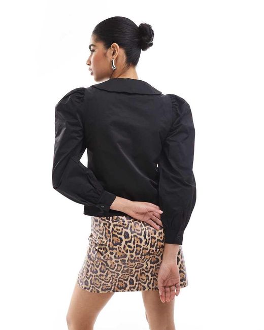 Glamorous Black Statement Sleeve Blouse