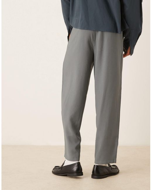 ASOS – locker sitzende, elegante skater-hose in Gray für Herren