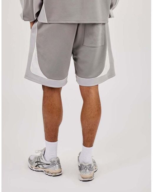 CERNUCCI Gray Relaxed Panelled Short for men