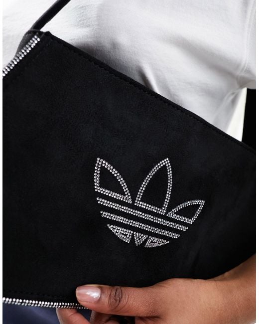 Adidas Originals White Diamante Shoulder Bag