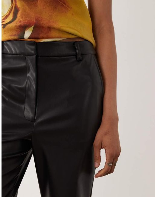 ASOS Black Tall Faux Leather Straight Leg Pants