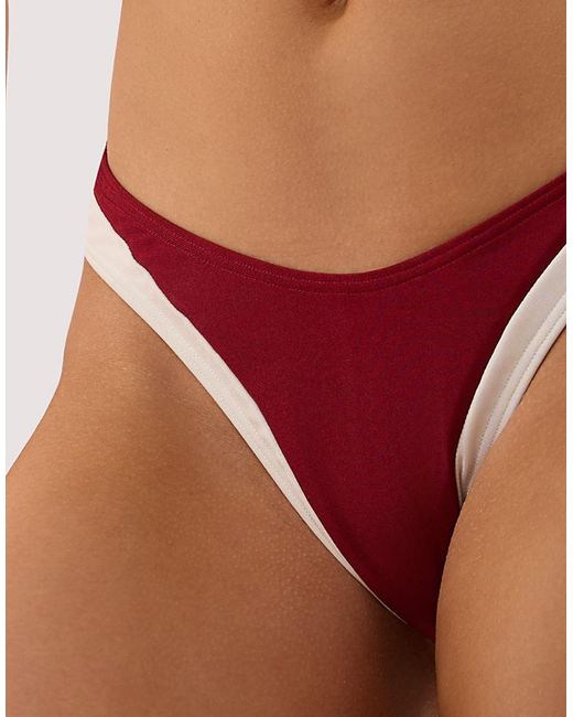 Wolf & Whistle Red Stasia High Leg Brief