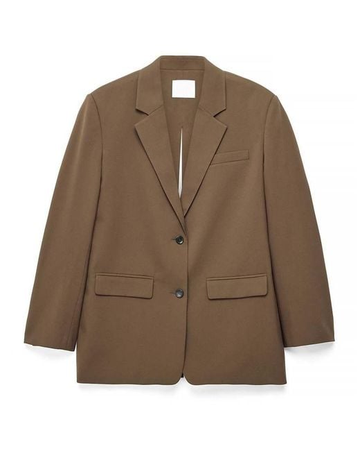 NA-KD Brown Oversized Tie Back Detail Blazer
