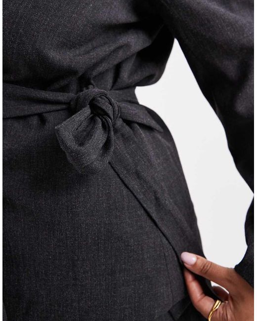 Vero Moda Black Tailored Tie Side Blazer Co-ord