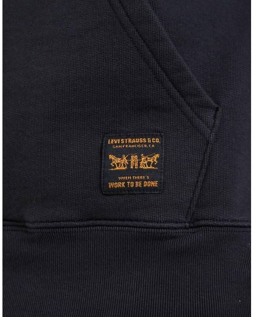 Workwear Felpa Con Cappuccio Nera di Levi's in Blue da Uomo