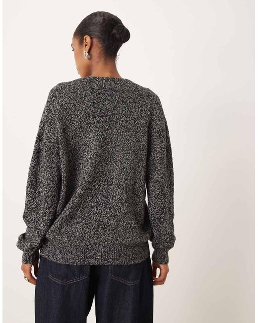 Mango Gray V Neck Jumper