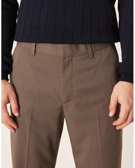 Mango Brown Tailored Trouser for men