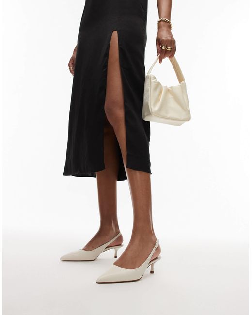 Mango Natural Pointed Kitten Heel