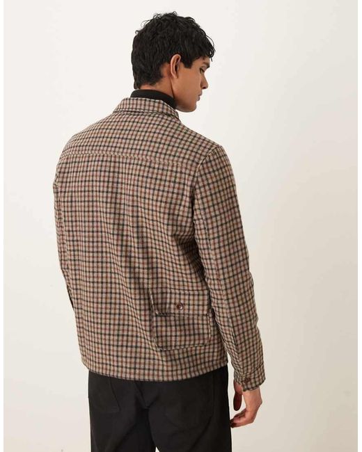 Pompeii UK Brown Pompeii Wool Blend Shacket for men