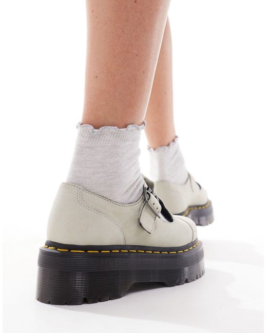 Zapatos frío estilo merceditas con suela quad bethan Dr. Martens de color White