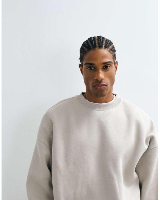 Cotton On White Relaxed Crew Sweatshirt for men