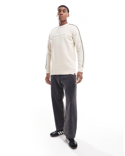 Ellesse White Bettega Taped Sleeve Sweatshirt for men