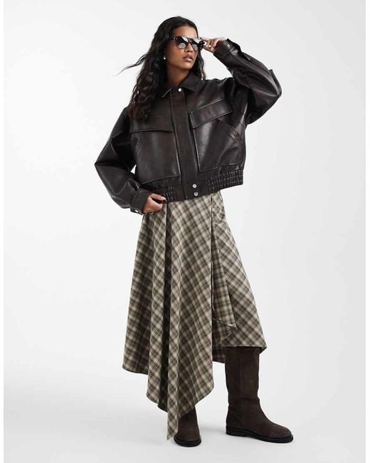 ASOS Black Hanky Hem Maxi Skirt