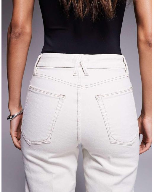 GOOD AMERICAN White Good Boy Straight Jeans