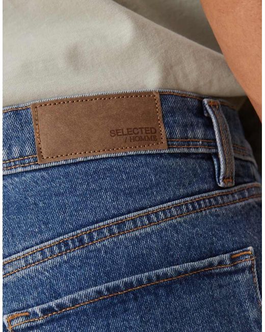 Pantalones Cortos Vaqueros Azul Medio De Corte Estándar Alex De SELECTED de hombre de color Blue