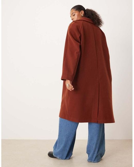 Abrigo Color Óxido Cómodo De Asos Design Curve-Sin Color ASOS de color Red