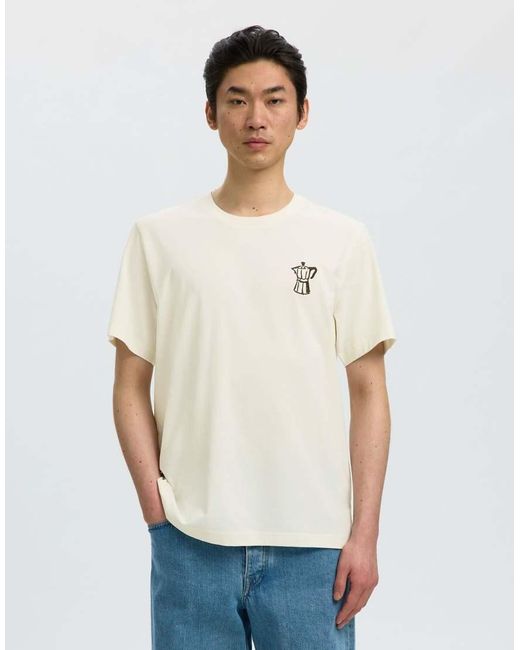 SELECTED T-Shirt in het White voor heren