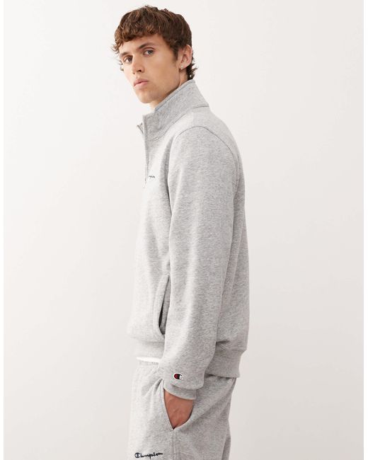 Sweat-shirt à demi-fermeture éclair Champion pour homme en coloris Gray
