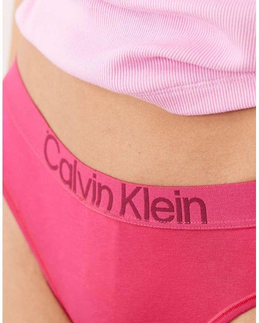 Calvin Klein Red Ck Cotton Thong
