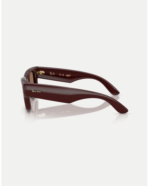 Ray-Ban Brown Wayfarer Puffer Square Sunglasses With Lens