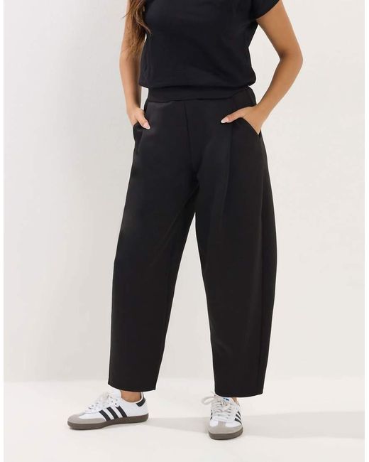 PixieGirl Black Petite Pleated Barrel Trousers