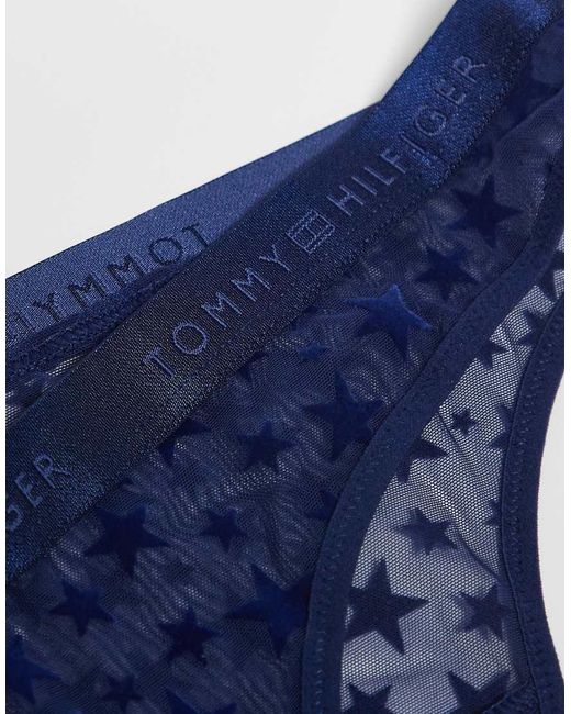 Tommy Hilfiger Multicolor 3 Pack Mesh Thong With Star Print