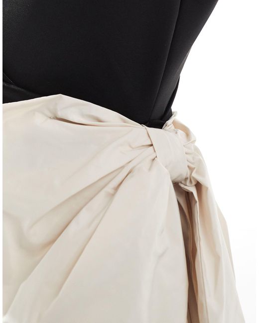 ASOS White Sleeveless Extreme Bow Maxi Dress