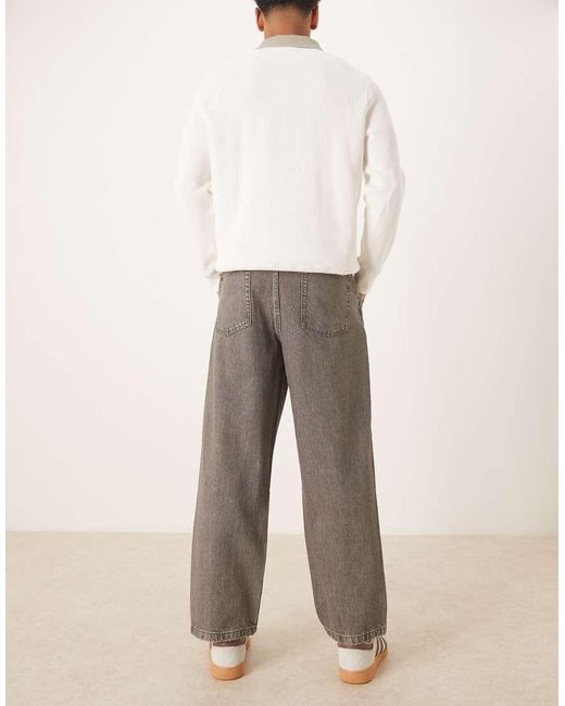 ASOS Natural Relaxed Tapered Jeans for men