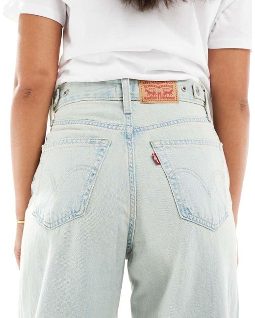 Levi's White Cinch Baggy Jeans