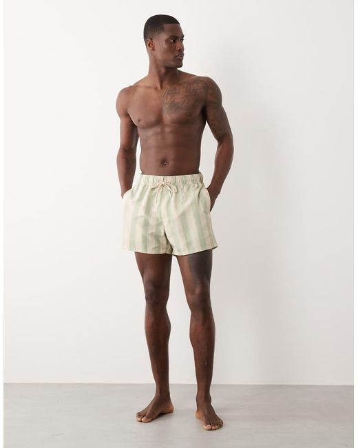 ASOS Brown Mid Length Swim Shorts for men