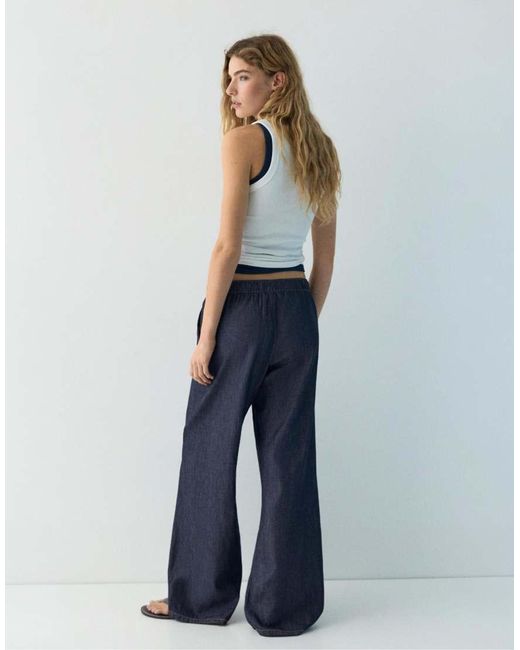 Pull&Bear Joggingbroek in het Blue