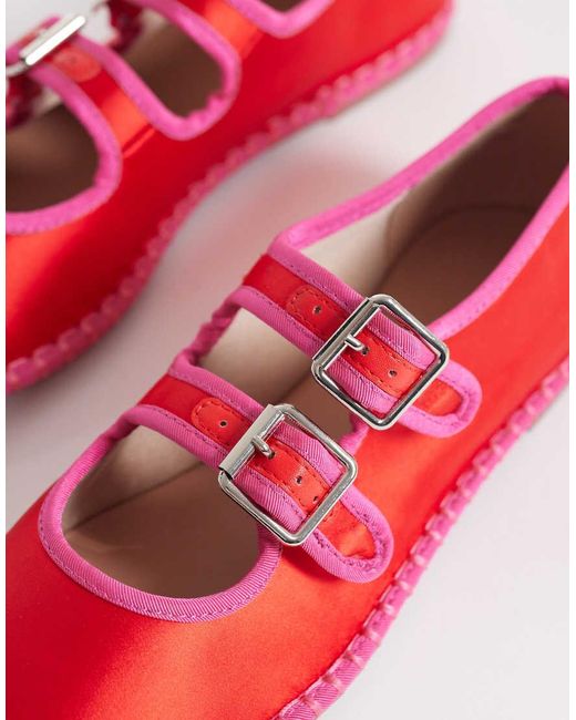 ASOS Red Lumina Mary Jane Ballets
