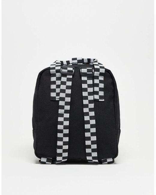 Mini sac à dos minimaliste - et blanc Vans en coloris Black