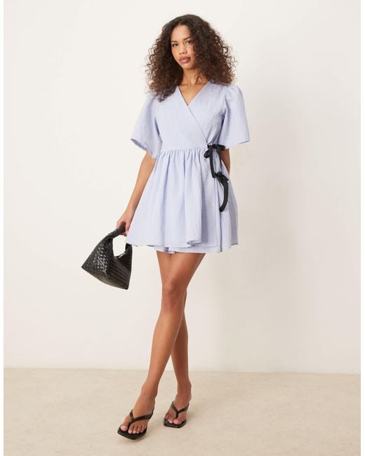 strapless open back dress Pleated Mini Dress