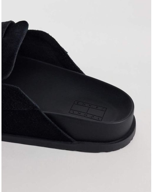 Tommy Hilfiger Blue Real Suede Mule Sandals for men