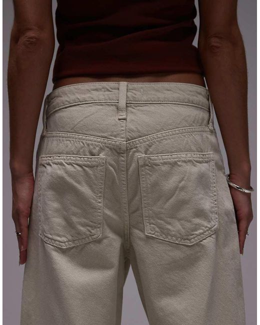 Mango Brown Cotton Barrel Jean