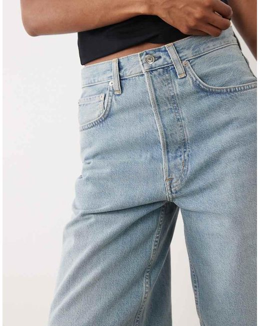 ARKET Blue Loose Fit Denim Shorts