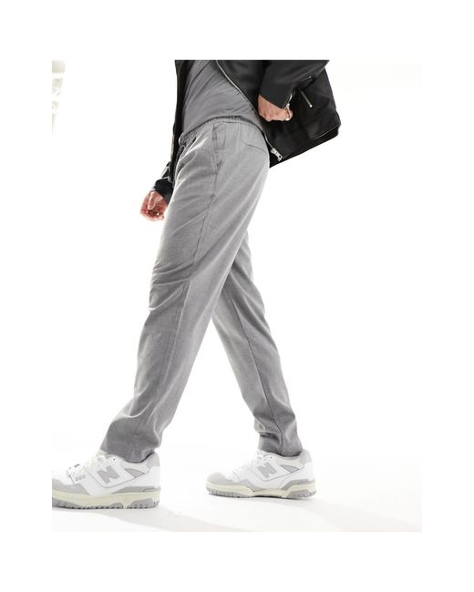 Pull&Bear Gray Tailored Pants for men