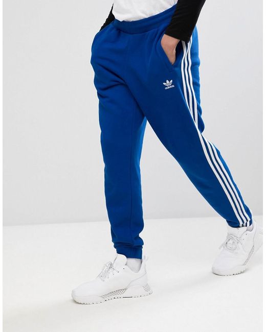Lyst - Adidas Originals Adicolor 3-stripe Joggers In Blue Cw2430 in ...